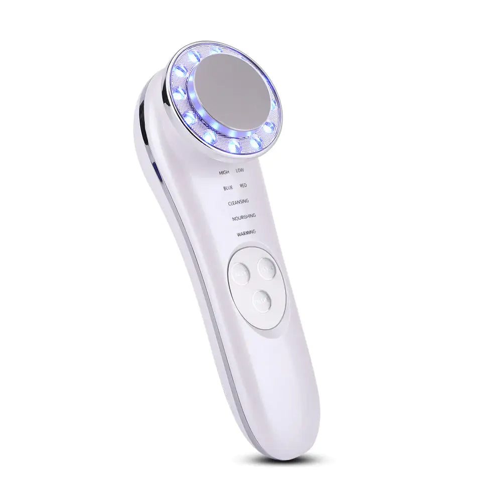 7-in-1 Facial lifter with LED light therapy for skin rejuvenation and toning