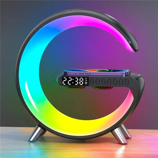 Smart lamp with wireless charging and Bluetooth speaker for multifunctional use