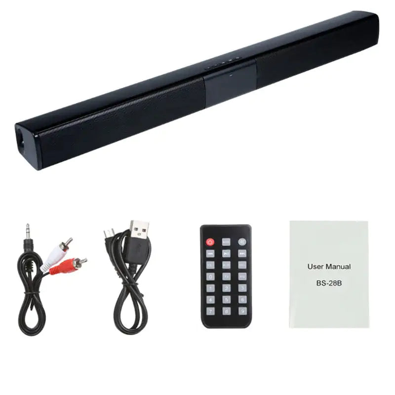 Wireless sound bar with surround sound technology, enhancing movie and music enjoyment