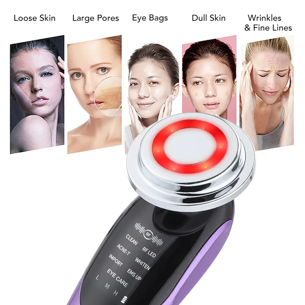 Facial toning and sculpting tool with Led light therapy