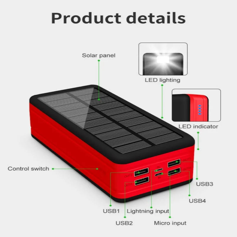 Compact and lightweight solar charger perfect for camping and travel