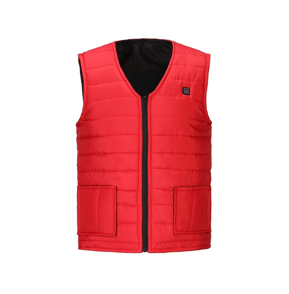 USB-powered cotton vest with smart heating technology for instant warmth