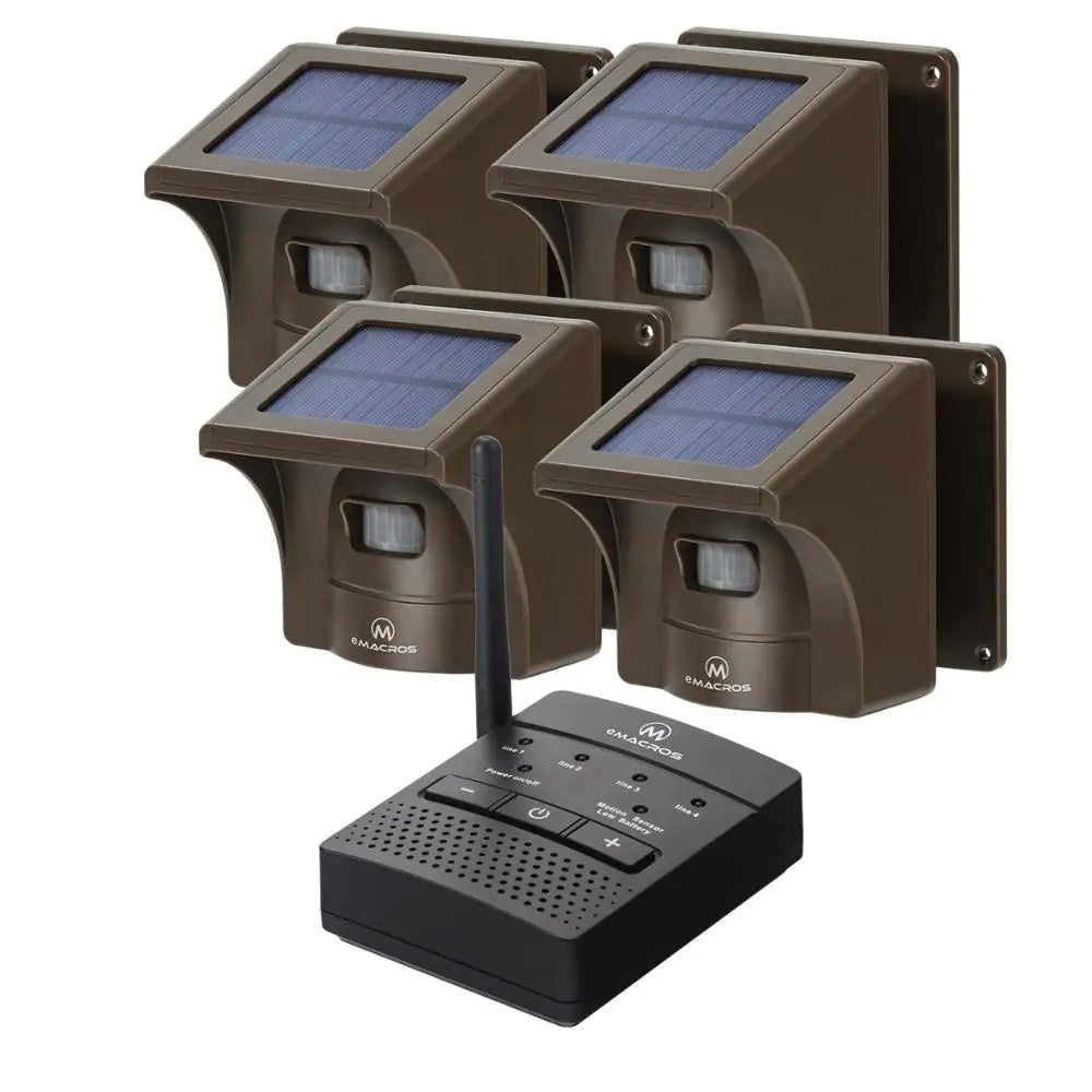 Wireless solar driveway sensor with long-range detection, ensuring peace of mind and security