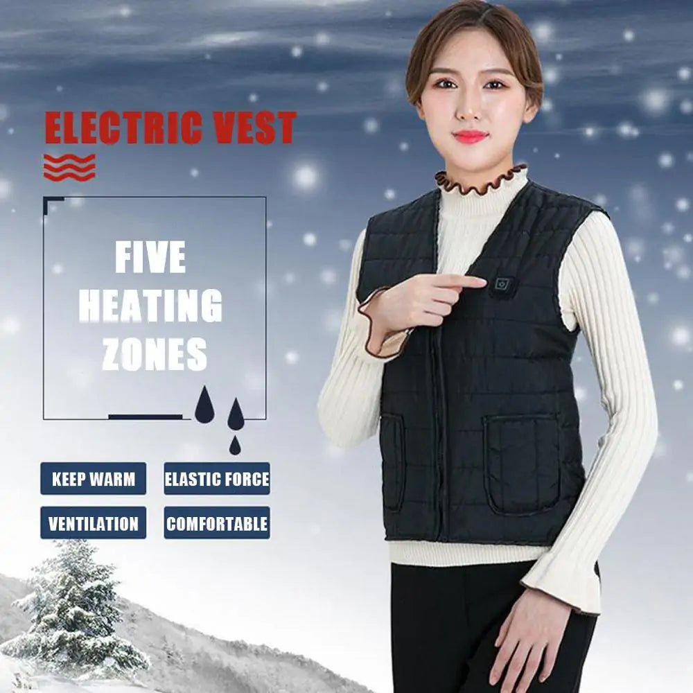 Lightweight heated cotton vest perfect for winter sports and daily wear