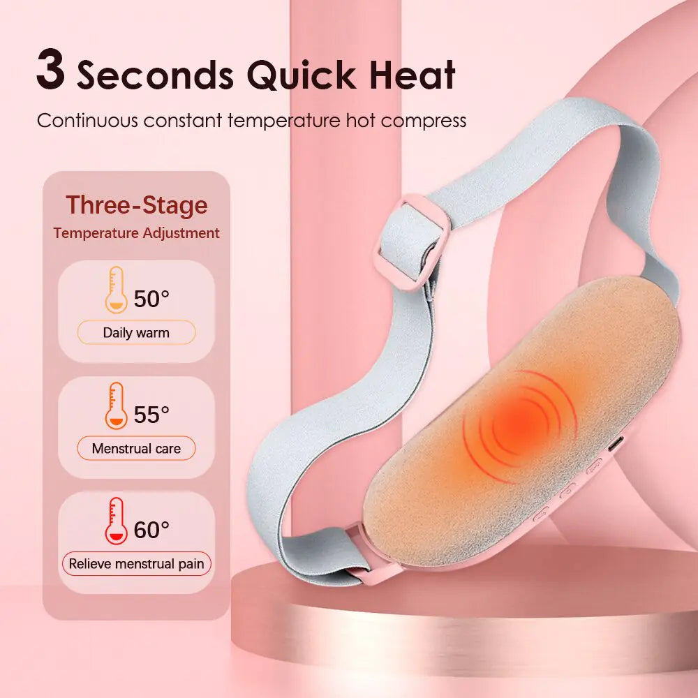 Wireless smart heating pad designed for soothing menstrual discomfort