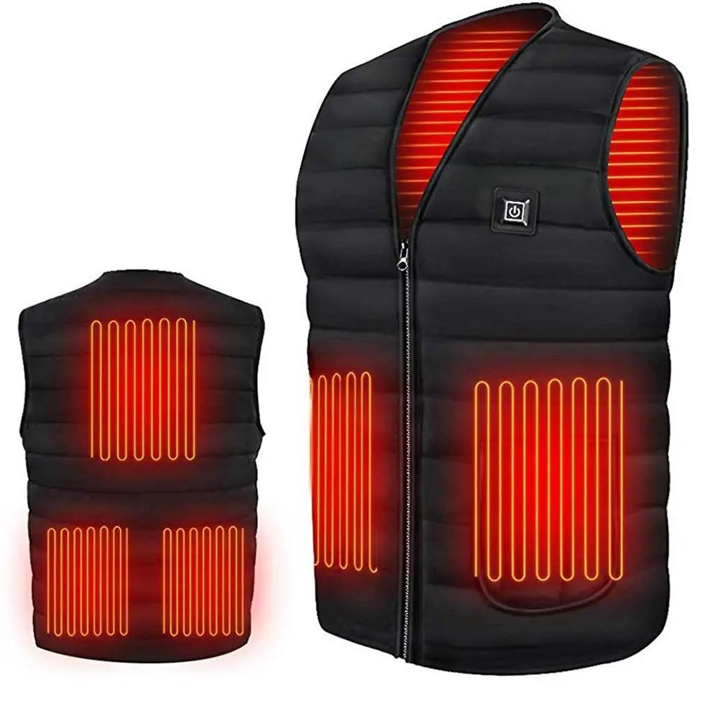 Smart heating vest with quick heat-u feature and long-lasting battery