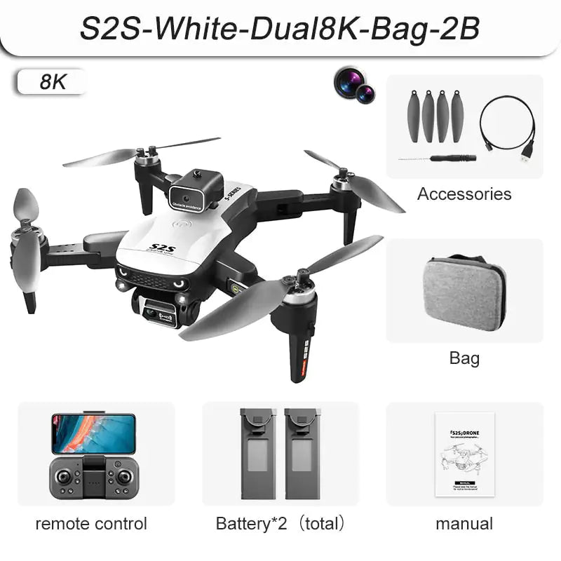 Rechargeable mini drone with 4K camera, perfect for capturing landscapes and action shots