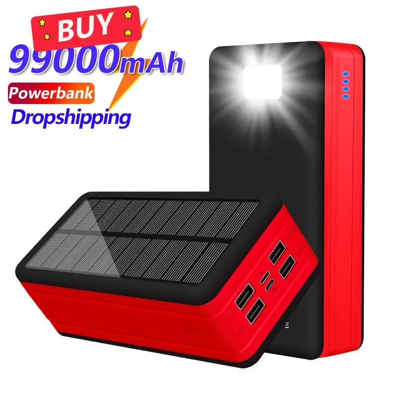 Eco-friendly solar power bank with high-capacity battery for outdoor adventures