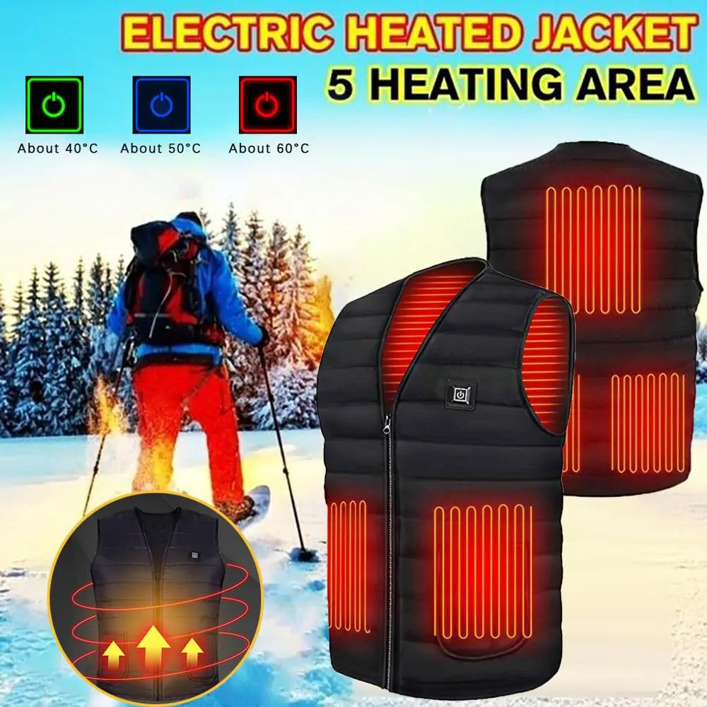 Fashionable smart heating vest for men and women in cold weather