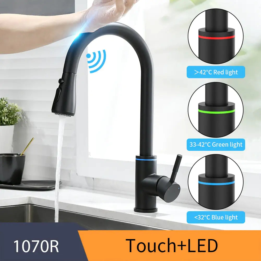 High-quality kitchen faucet with touch control, perfect for for modern kitchens and smart homes