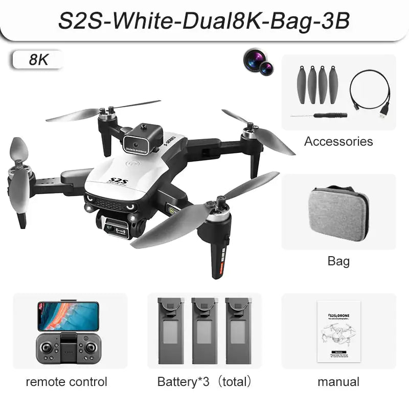 Stabilized mini drone with 4K HD camera, ensuring steady and high-definition video recording