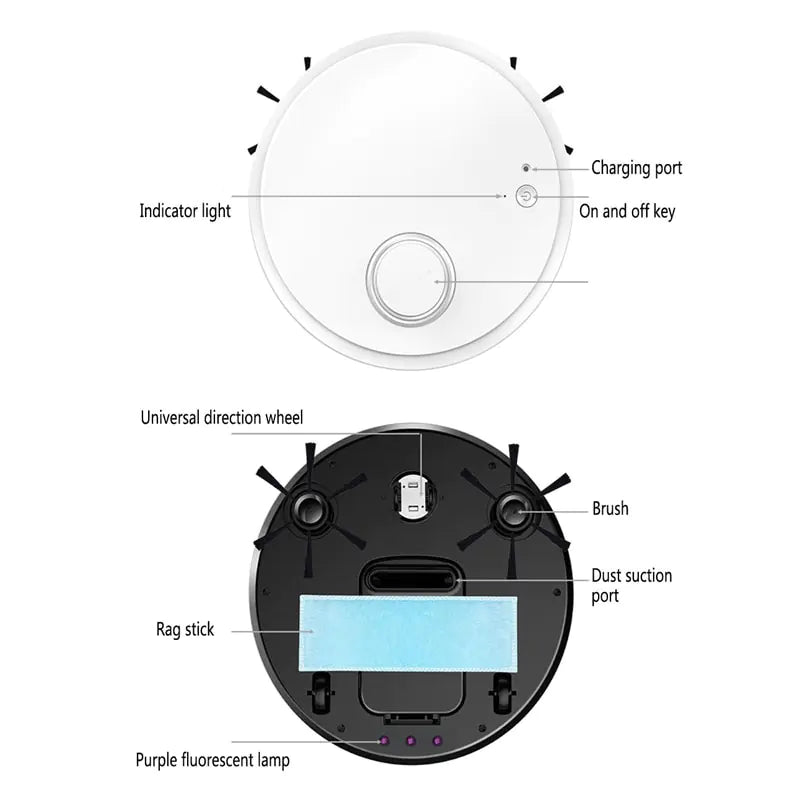 Automatic Robot Vacuum - Cleans Dust, Dirt, and Pet Hair with Easy 