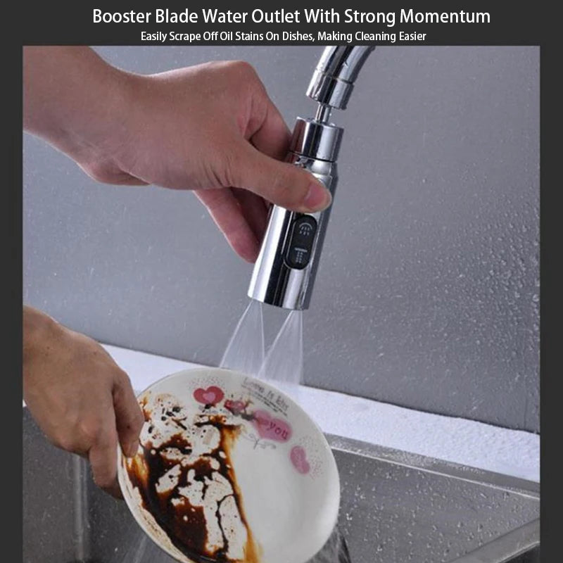 Kitchen faucet extender for easy rinsing and cleaning tasks