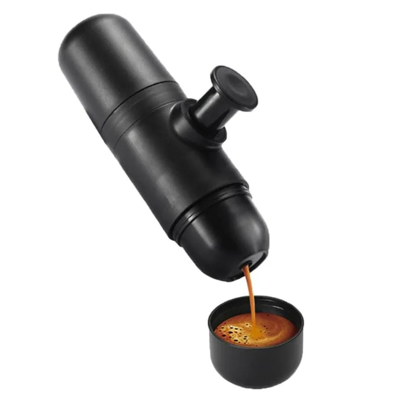 Portable mini coffee maker, ideal for quick and easy coffee on the go