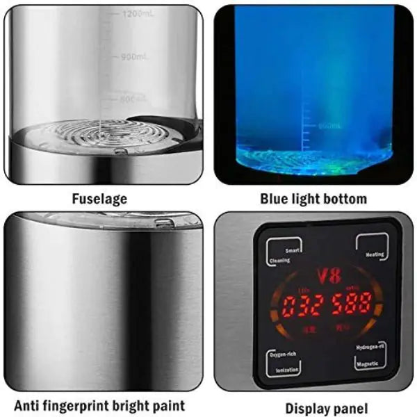 Home hydrogen water ionizer for creating purified, alkaline water