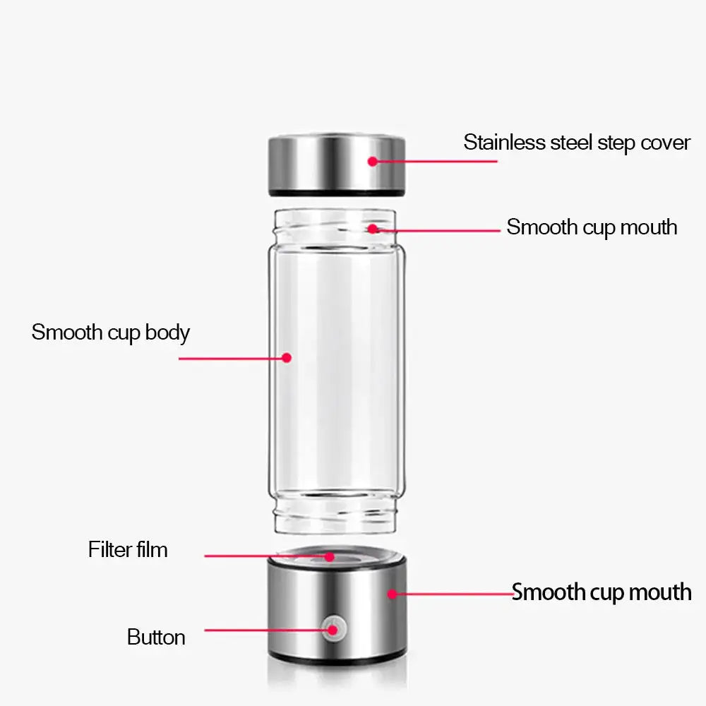 hydrogen water generator with fast electrolysis, ideal for enhancing wellness on the go