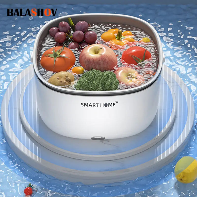 Electric washing machine for fruits and vegetables, ensuring deep cleaning and freshness