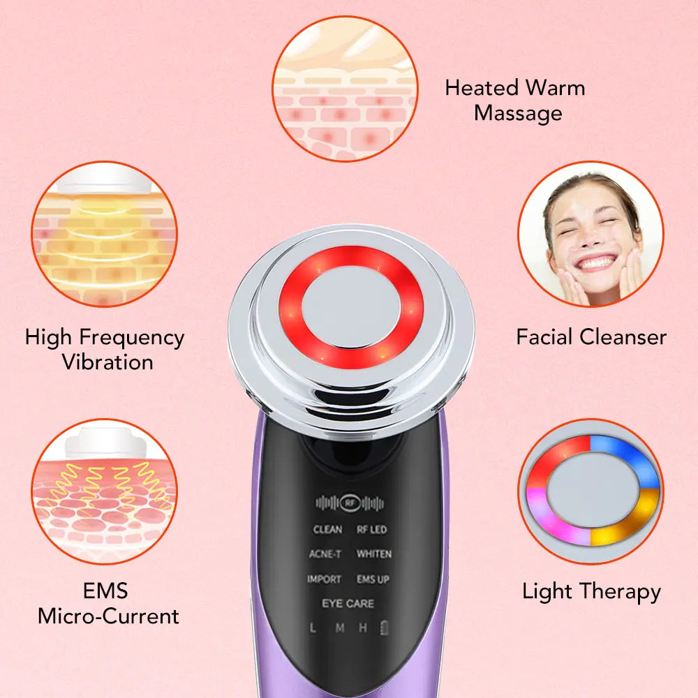 Portable facial massager for youthful skin