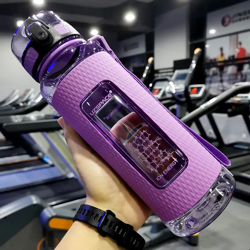 Lightweight sports water bottle with ergonomic design for easy grip