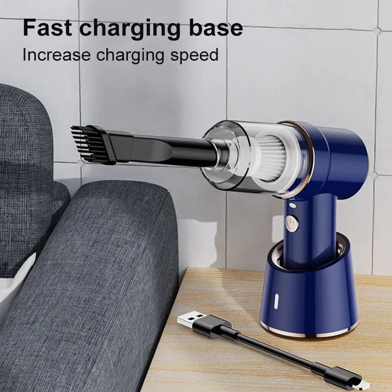 Car Vacuum Cleaner with Extra Nozzle Attachments and Strong Suction 