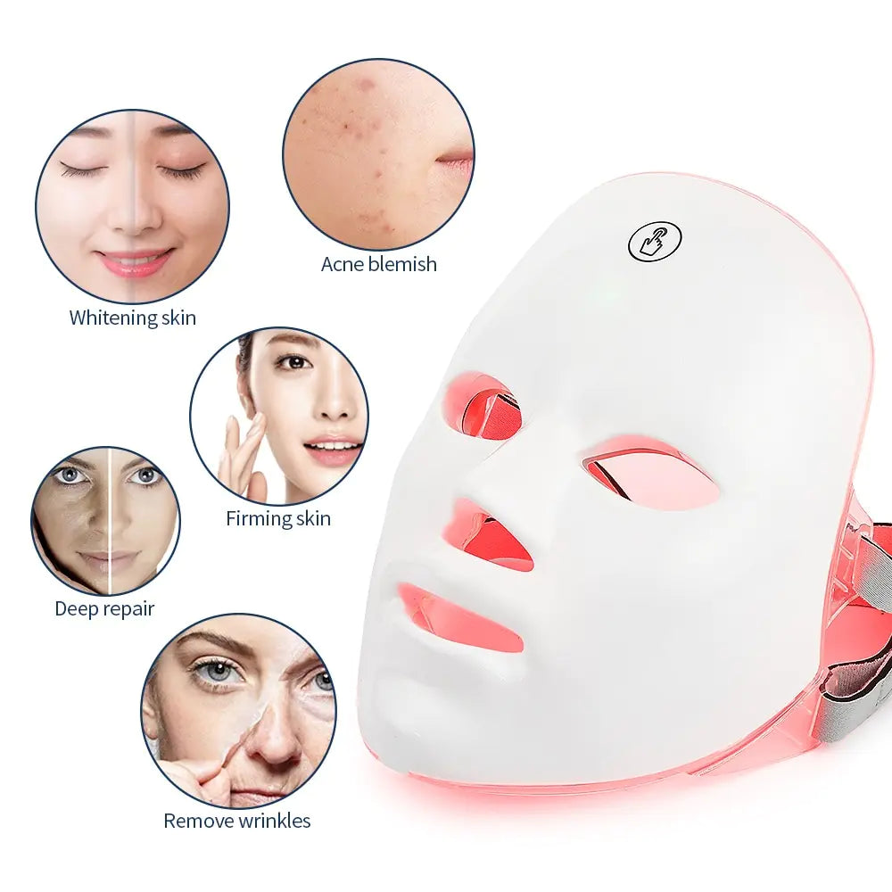 Facial Skin LED Mask for Brightening and Smoothing Skin