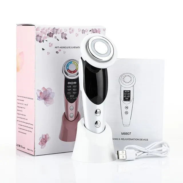 Portable facial massager with advanced collagen-boosting technology