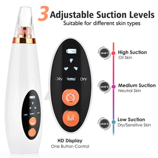 Electric Blackheads Removing Device with Powerful Suction for Clear Skin