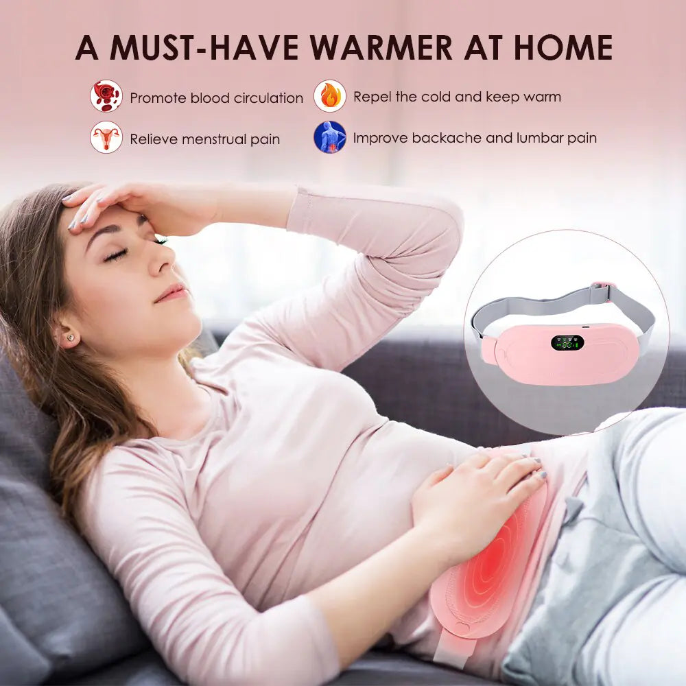 Comfortable and adjustable smart heating pad for period pain