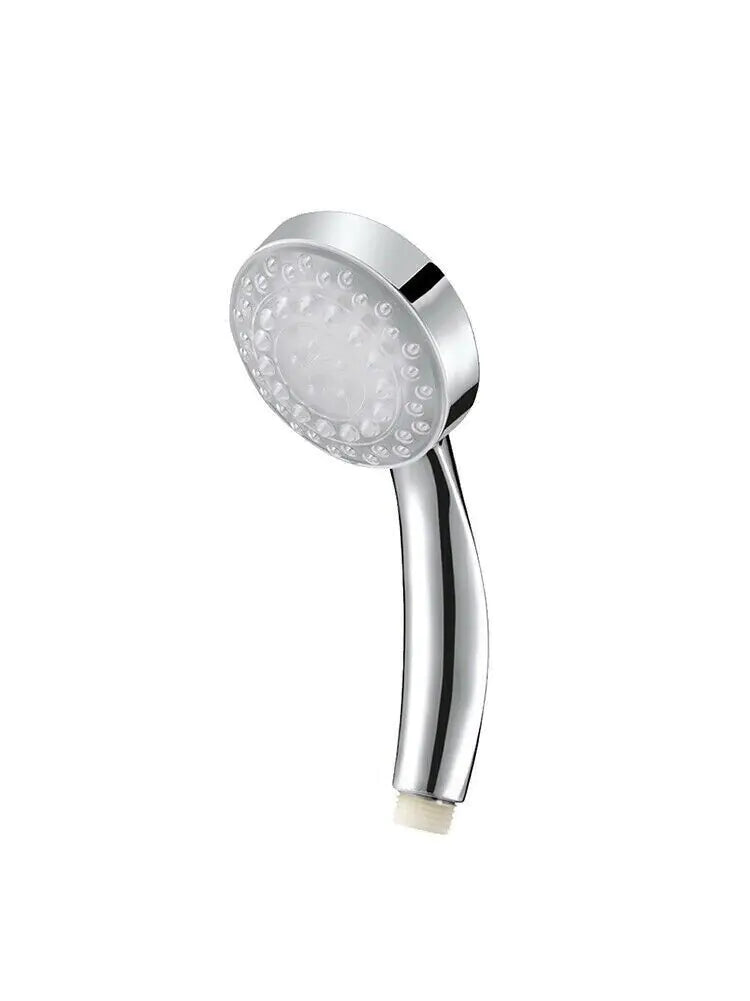 Color-changing handheld LED shower head, powered by water pressure