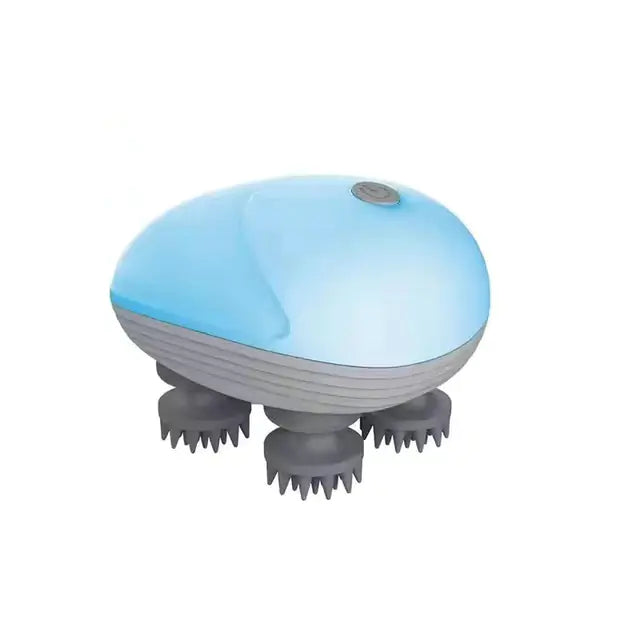 Waterproof head massage device, ideal for dry and wet use, enhancing scalp health