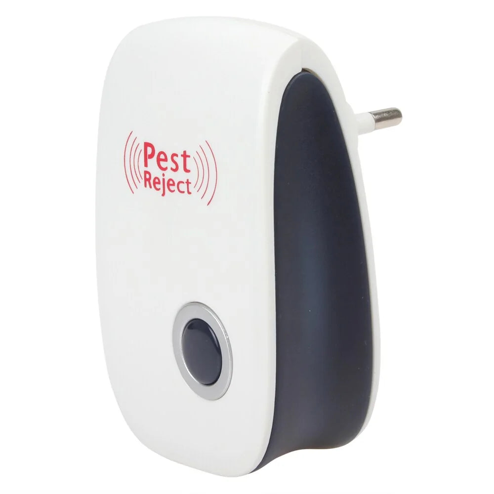 Chemical-free ultrasonic insect repeller with silent operation and mosquito-killing feature