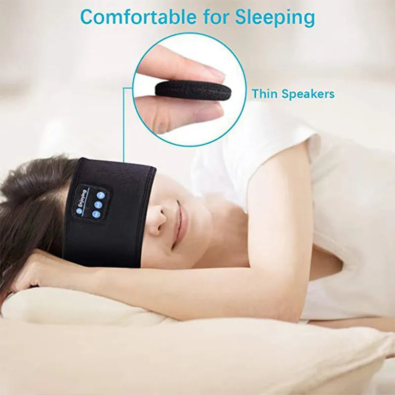 Comfortable Bluetooth Headband with Earbuds and Eye Mask for Sleep and Sports