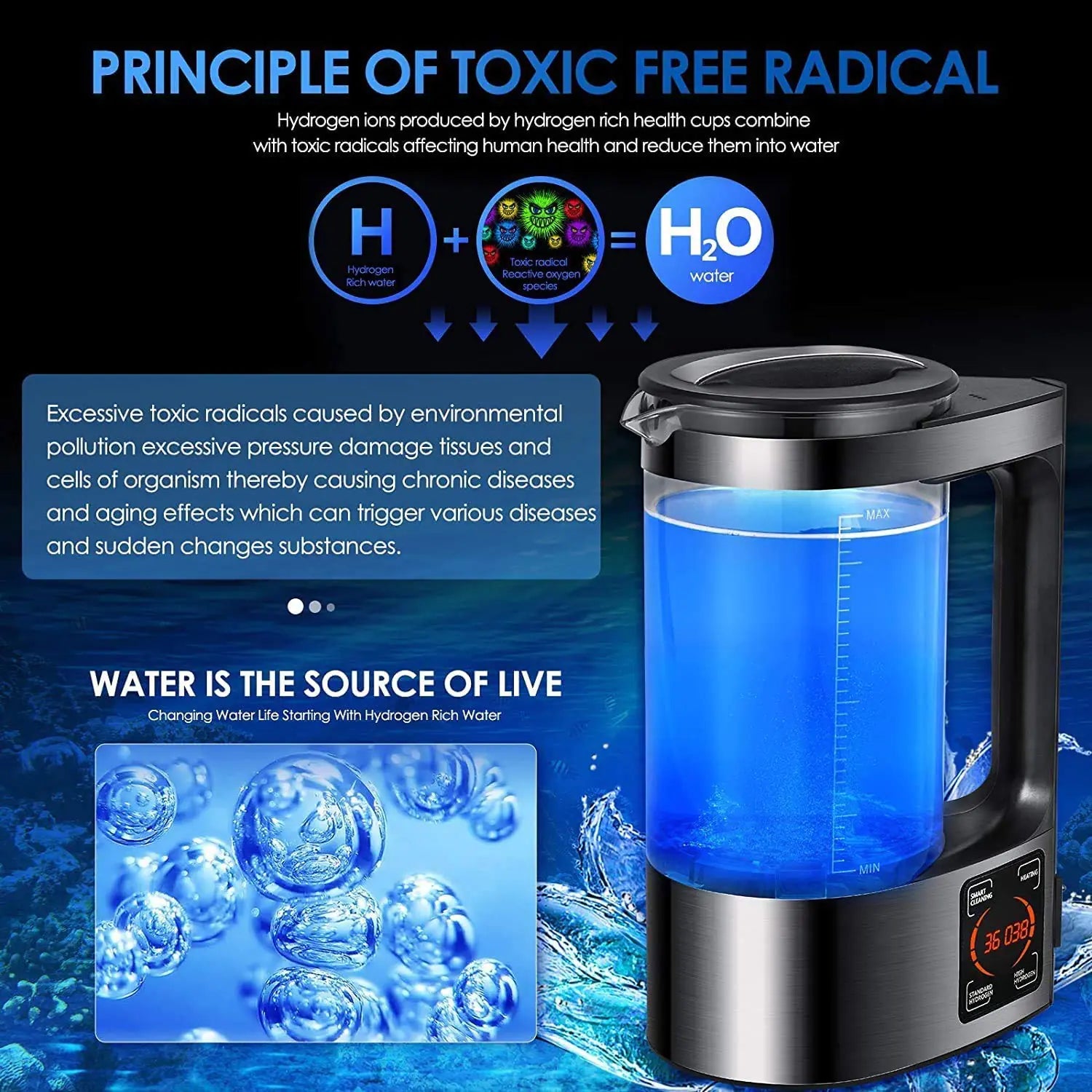 Advanced hydrogen water ionizer machine for enhanced hydration and health