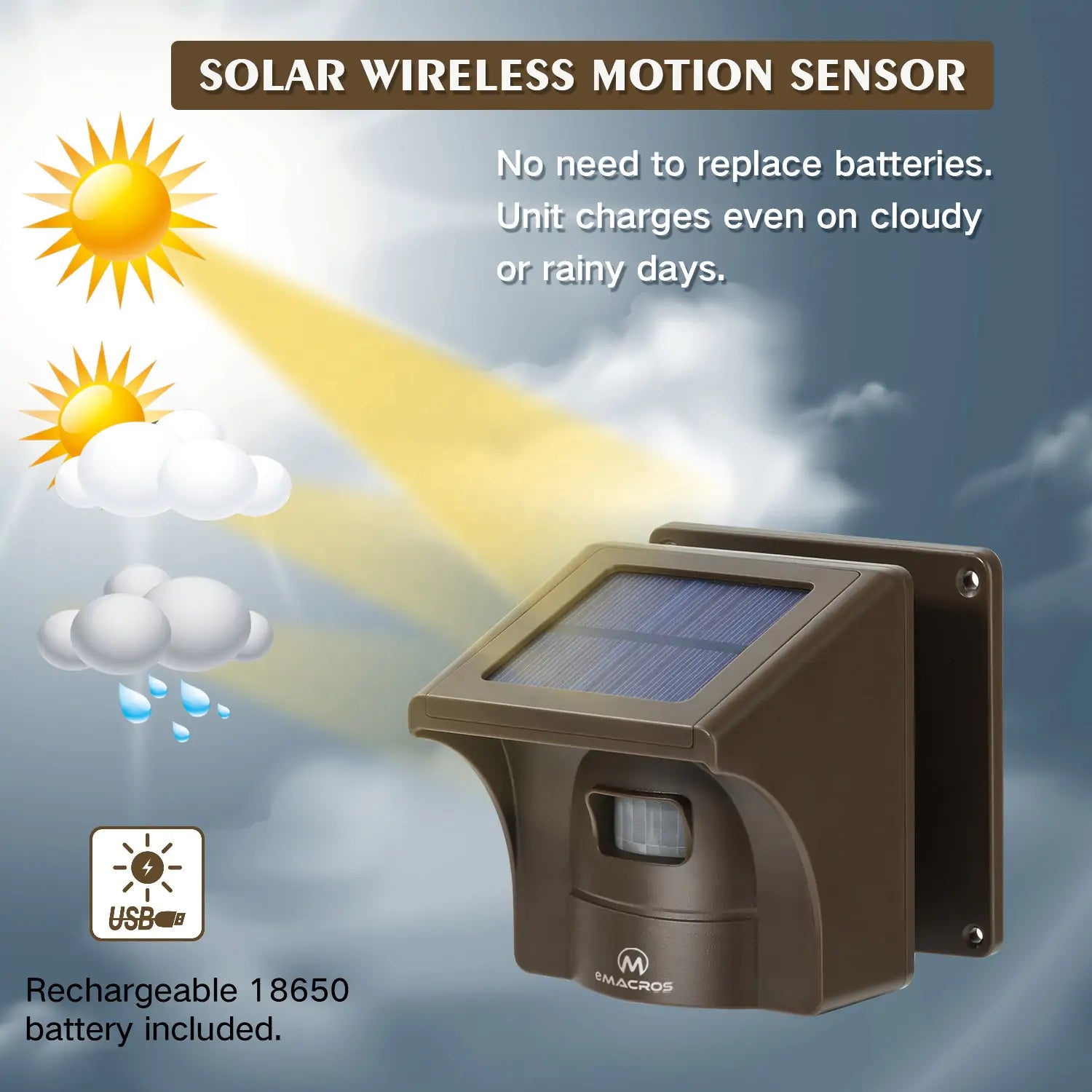 High-performance long range solar driveway sensor, perfect for enhanced security and vehicle detection