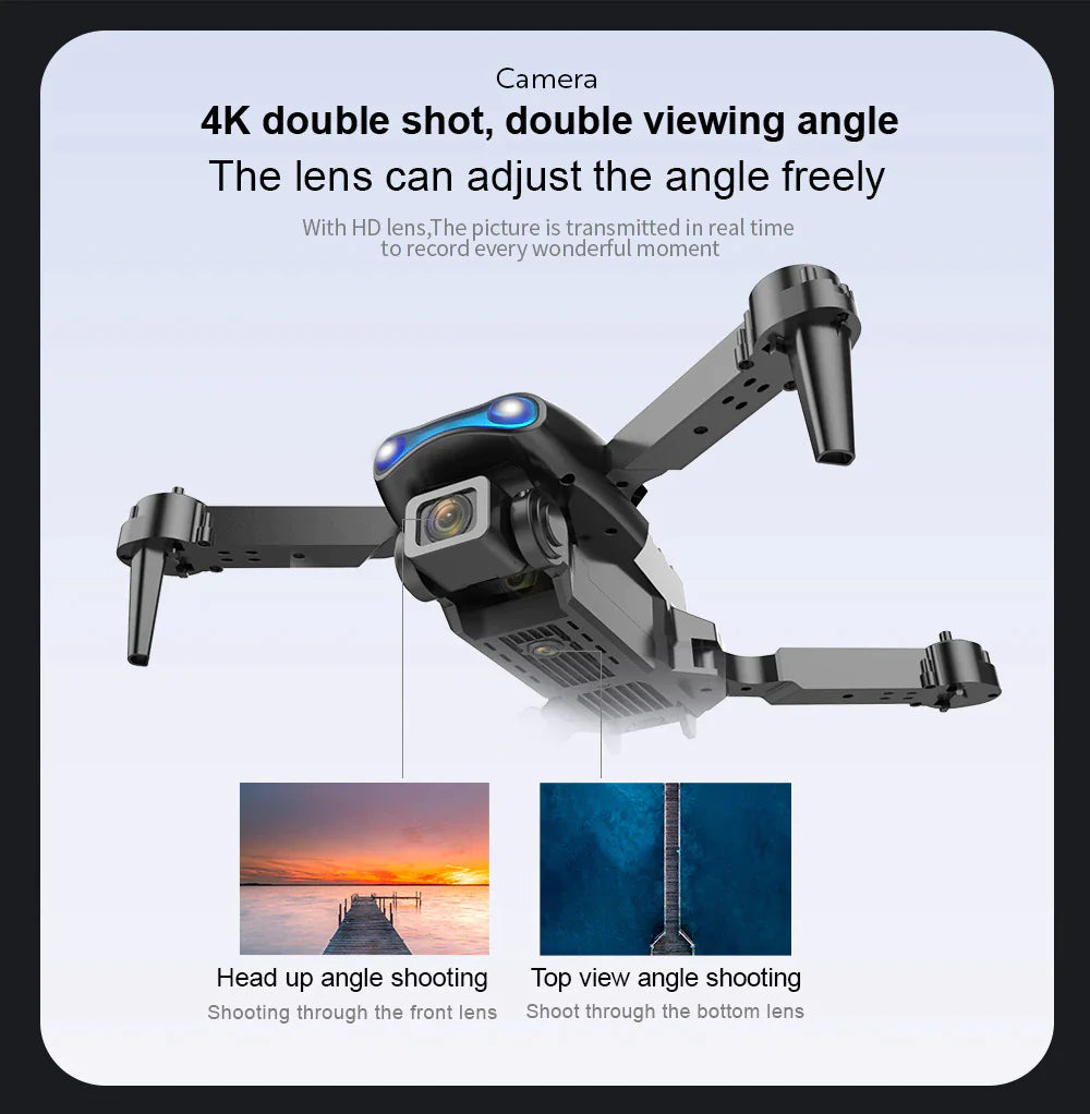 Drones Quadcopter 5G 4K GPS Drone X Pro: The Ultimate Aerial Experience with Dual HD Cameras