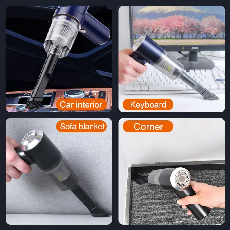 Handheld Car Vacuum Cleaner with Strong Suction for Hard - to Reach Areas