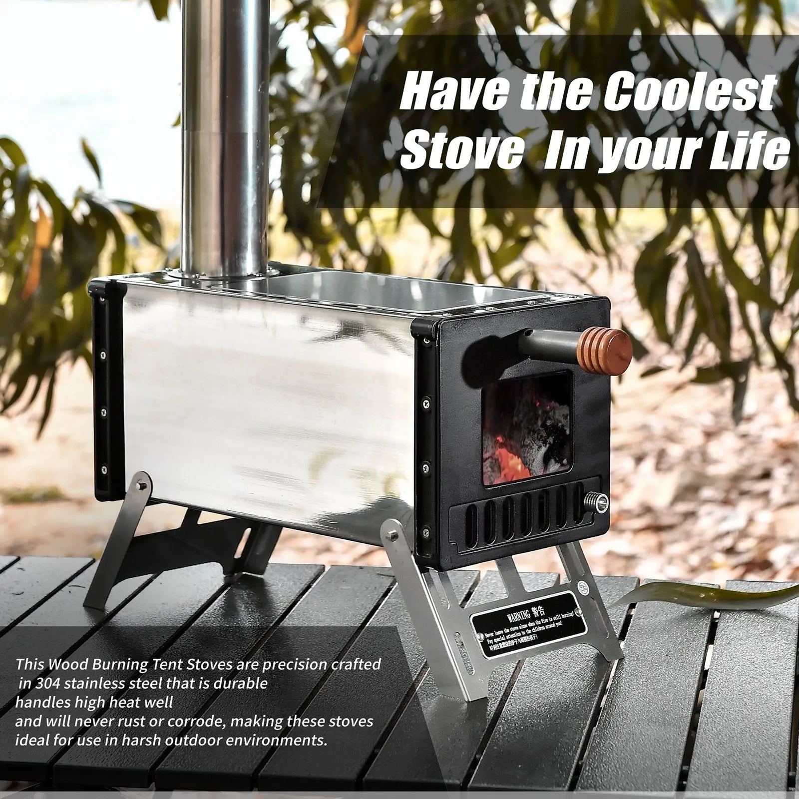 Efficient Hiking Cooking stove quick setup and powerful flame for fast meals