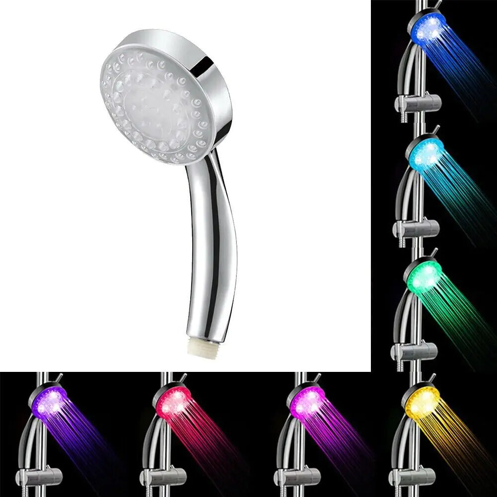 Durable 7-color LED shower head for a fun, glowing bath at home