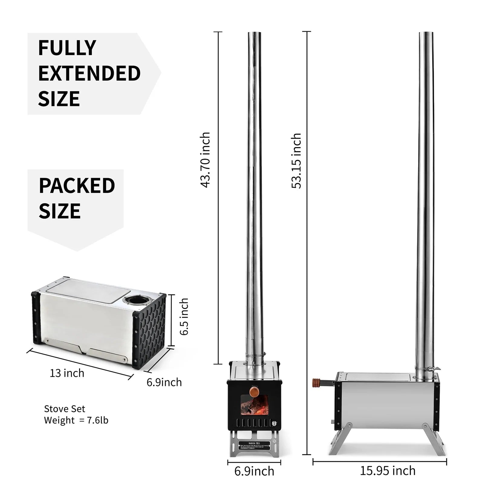 Fordable Hiking Stove - space saving design for convenient travel